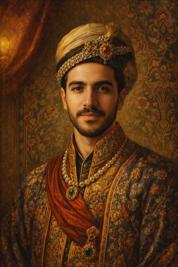 نمونه‌ی فیلتر استایل قاجاری ایرانی با هوش مصنوعی سیما